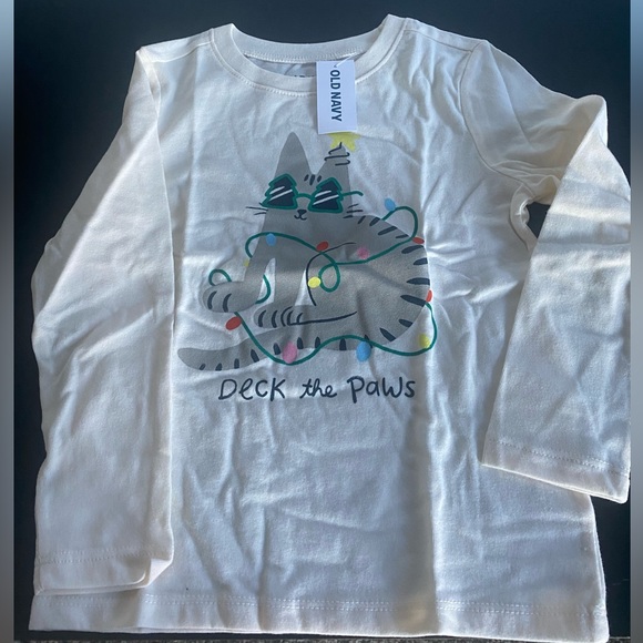 NWT OldNavy Girls holiday long sleeve T-shirt - Picture 1 of 3